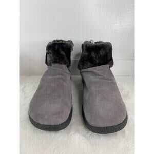NEW Wanderlust Women’s Gray Faux-Fur Low Boots Size 11 Wide